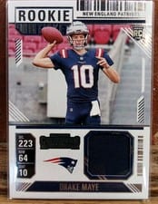 2024 Panini Contenders Rookie Ticket Swatch Drake Maye #RTS-DME card