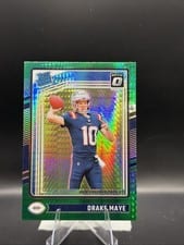 2024 Panini Donruss Optic Drake Maye Green Hyper #229 card