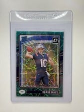 2024 Panini Donruss Optic Drake Maye Green Velocity #229 card