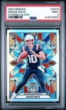 2024 Panini Mosaic Stained Glass Drake Maye #SG-18 card