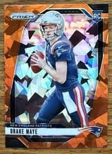 2024 Panini Prizm Drake Maye Orange Ice #329 card