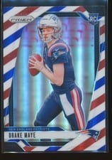 2024 Panini Prizm Drake Maye Red White Blue #329 card