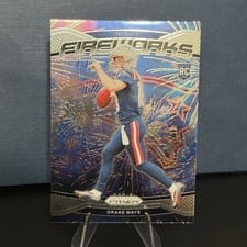 2024 Panini Prizm Fireworks Drake Maye #22 card