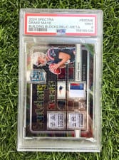 2024 Panini Spectra Building Blocks Relics Drake Maye #BB-DME card