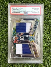 2024 Panini Spectra Rising Rookie Materials Drake Maye #RRM-DME card