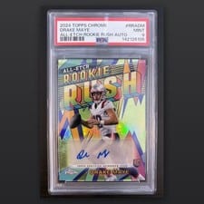 2024 Topps Chrome Chrome All-Etch Rookie Rush Autographs Drake Maye #RRA-DM card