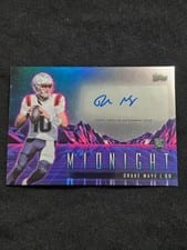 Drake Maye 2024 Topps Midnight Rookie Horizon Signatures card
