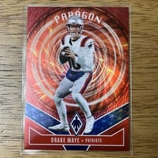2025 Panini Phoenix Paragon Drake Maye Red #7 card
