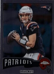 2025 Topps Chrome 1975 Topps Drake Maye #1975-23 card