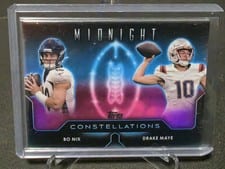 2024 Topps Midnight Constellations Drake Maye / Bo Nix #C-21 card