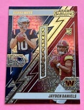 2024 Panini Contenders Power Players Drake Maye / Jayden Daniels #22 card