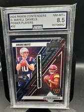 2024 Panini Contenders Power Players Drake Maye / Jayden Daniels #22