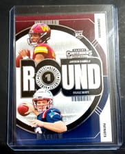 2024 Panini Contenders Round Numbers Drake Maye / Jayden Daniels Bronze #1