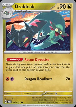 Prismatic Evolutions Drakloak #72 card