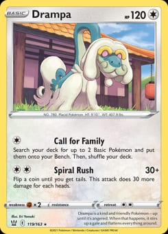 Battle Styles Drampa #119 card