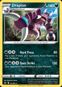 Sword & Shield Drapion #122 card