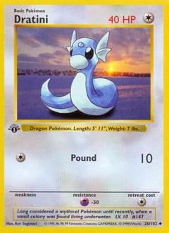 1999 Base Dratini #26 card