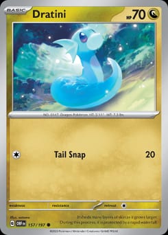 Obsidian Flames Dratini #157 card