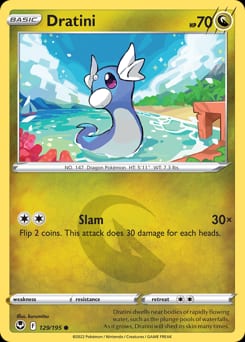 Silver Tempest Dratini #129 card