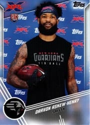 2020 Topps XFL Base Set Dravon Askew-Henry #117 card