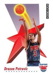 1991-92 SkyBox Base Set Drazen Petrovic #186 card