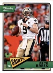 2018 Panini Classics Base Set Drew Brees #62 card