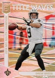 2019 Donruss Elite Title Waves Drew Brees #TW-9 card