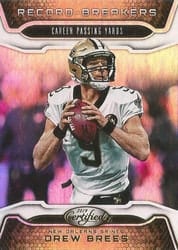 2019 Panini Certified Record Breakers Drew Brees #RB-DB card