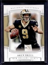 2019 Panini National Treasures Drew Brees #10 card