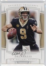 2019 Panini National Treasures Drew Brees #10 card