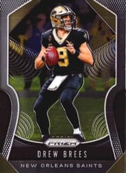 2019 Panini Prizm Base Set Drew Brees #186 card