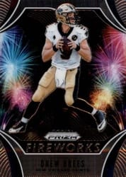 2019 Panini Prizm Fireworks Drew Brees #3 card