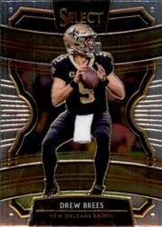 2019 Panini Select Base Set Drew Brees #72 card