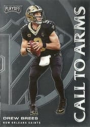 2020 Panini Playoff Call to Arms Drew Brees #CA-8 card