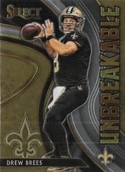 2020 Panini Select Unbreakable Drew Brees #U17 card