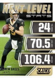 2021 Score Next Level Stats Drew Brees #NL7 card