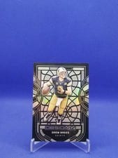 2024 Panini Obsidian Black Stained Glass Drew Brees #10 card