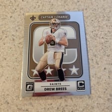 2025 Donruss Optic Captain in Charge Drew Brees #8 card