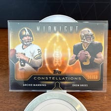 2024 Topps Midnight Constellations Drew Brees / Archie Manning #C-13 card