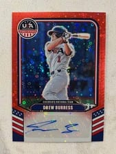 2026 Panini Stars and Stripes Prizm USA Collegiate National Team Signature Drew Burress #3 card