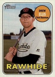 2018 Topps Heritage Minor League Base Set Drew Ellis #107 card