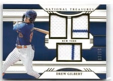 2024 Panini National Treasures Game Gear Swatches Trio Drew Gilbert #37 card