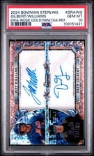 Drew Gilbert / Jett Williams 2024 Bowman Sterling Dual Refractor Autographs card
