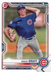 2021 Bowman Draft Base Set Drew Gray #BD-35 card