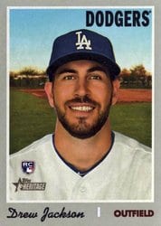 2019 Topps Heritage Base Set Drew Jackson #621 card