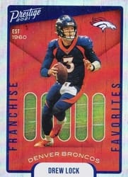 2021 Panini Prestige Franchise Favorites Drew Lock #FF-13 card