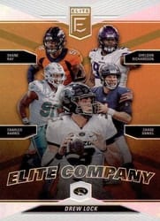 2019 Donruss Elite Elite Company Drew Lock / Shane Ray / Sheldon Richardson / Charles Harris / Chase Daniel #7 card