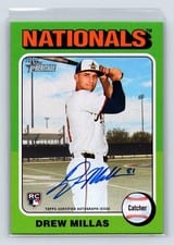 2024 Topps Heritage Real One Autograph Drew Millas #ROADM card