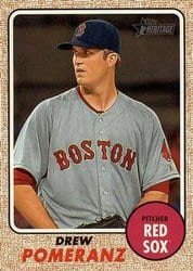 2017 Topps Heritage Base Set Drew Pomeranz #195 card