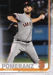 2019 Topps Update Base Set Drew Pomeranz #US77 card